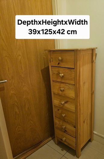 Wood Tallboy Drawer Chest / Cabinet