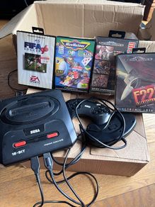 Sega Mega Drive 2 Console Bundle - 7 Games, Super Fantasy Zone, Micro Machines, Monaco GP