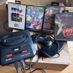 Sega Mega Drive 2 Console Bundle - 7 Games, Super Fantasy Zone, Micro Machines, Monaco GP