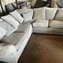 Grey corner sofa L shaped couch set furniture Image 2