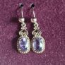 9ct gold Vintage Amethyst earrings. Image 3