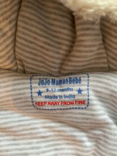 BNWT JoJo Maman Bebe Bear pramsuit