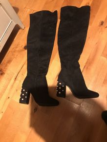 long boots Koi black microfibre size 6UK brand new