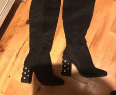 long boots Koi black microfibre size 6UK brand new