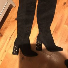 long boots Koi black microfibre size 6UK brand new