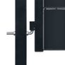Fence Gate PVC and Steel 100x101 cm Anthracite Image 3