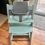 Stokke Tripp Trapp High Chair, Green with Baby Set, Tray, Harness & Cushion Image 2