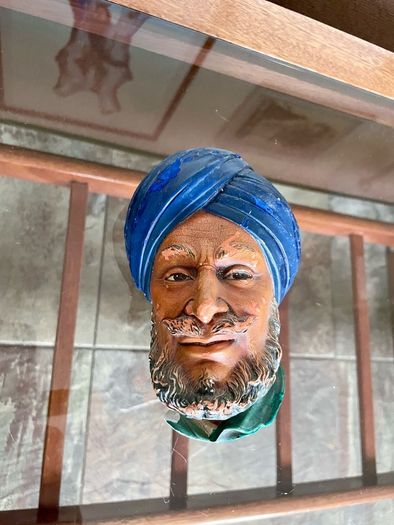 Bossons Head SIKH Chalkware Wall Hanging Vintage 1966 Made In England