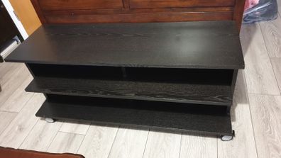 black large tv television console desk