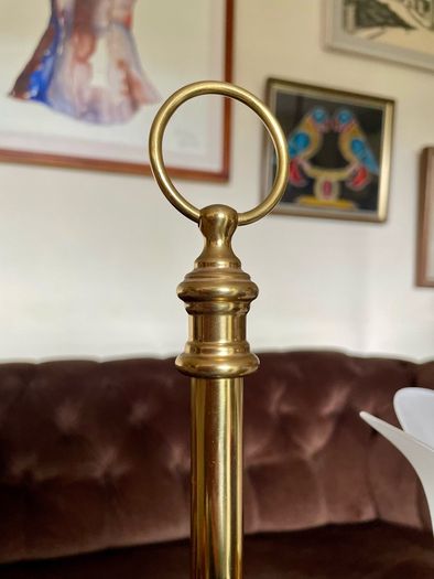 Vintage Repro Double Arm Student Library Desk Lamp Brass Finish 1970s