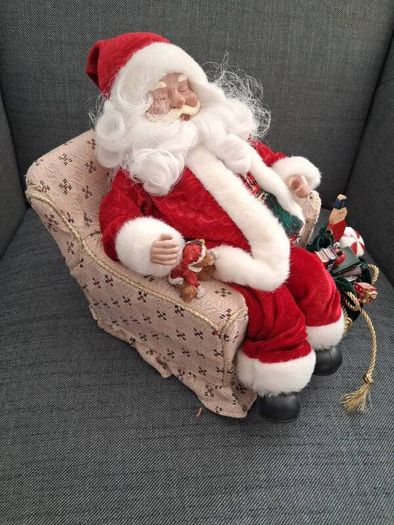 Christmas snoring santa decoration.