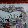 Antique Nippon Japanese Hand Painted Geisha Rectangular Plate 11" x  6,5" Image 6