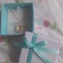 ladies new two tone rose gold and pearl necklace Image 2