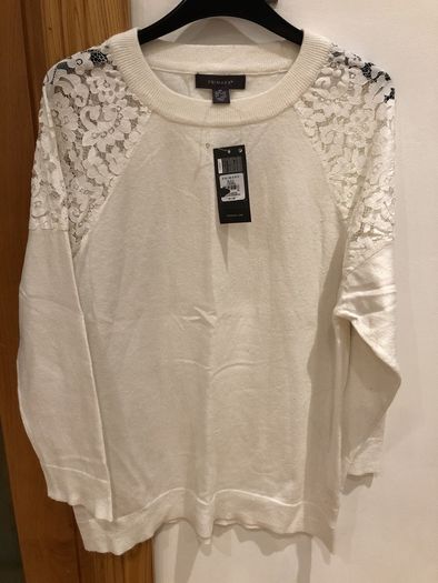 Cream Jumper lace insert BNWT