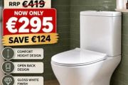 Freya open back comfort height WC soft close seat