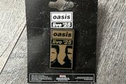 Oasis Live 25 Gold Split Faces Pin Badge