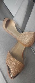 New gold glitter shoes size UK 2