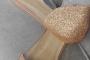 New gold glitter shoes size UK 2