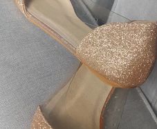 New gold glitter shoes size UK 2