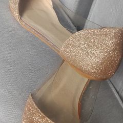 New gold glitter shoes size UK 2