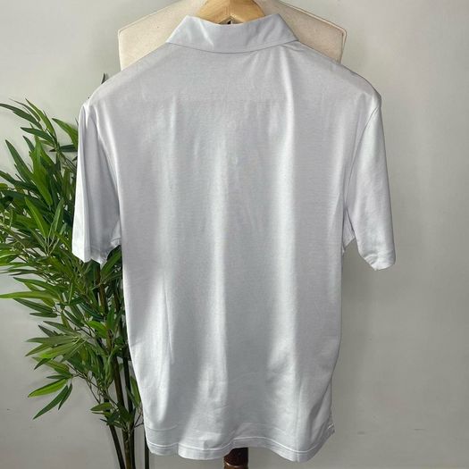 Arne Polo Shirt Mens Medium Light Grey Short Sleeve Preppy