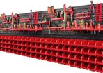 Tool Wall 230 X 78 Cm Stacking Boxes Tool Holder Wall Plate Bracket Rails Garage