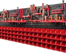 Tool Wall 230 X 78 Cm Stacking Boxes Tool Holder Wall Plate Bracket Rails Garage