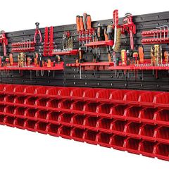 Tool Wall 230 X 78 Cm Stacking Boxes Tool Holder Wall Plate Bracket Rails Garage