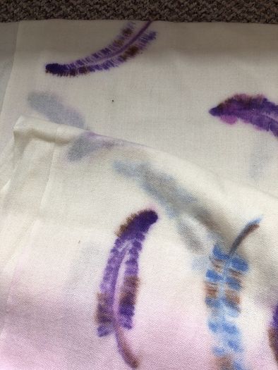 Morgan  Oates designer  Wool Scarf cream and lilac