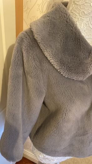fur wrap grey
