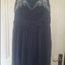 M&S Indigo grey/charcoal embroidered midi dress size UK14 EUR42 Postage included Image 2