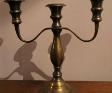 Vintage solid brass candleabra