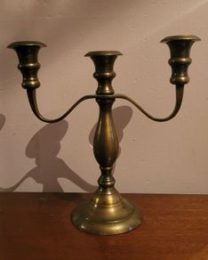 Vintage solid brass candleabra