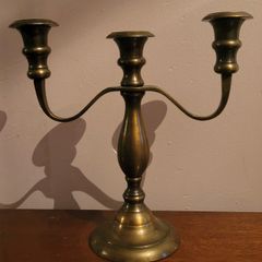 Vintage solid brass candleabra