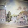 Brian Bennett Watercolour & Ink Painting - Historic Irish Town Street Framed Image 6