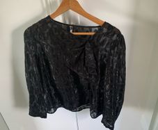 Zara black detailed top