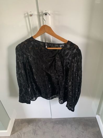 Zara black detailed top