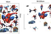 Spiderman Cartoon Stickers Removable Decorative Wall Stickers Kids Room DIY Mural Decals