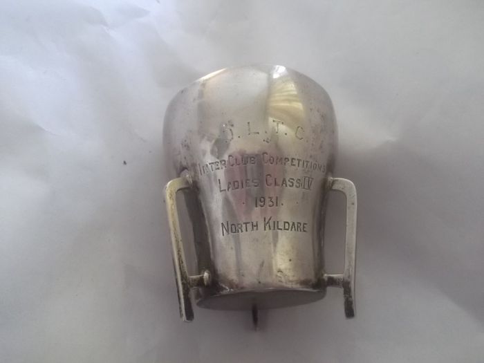a small  solid silver loving  cup