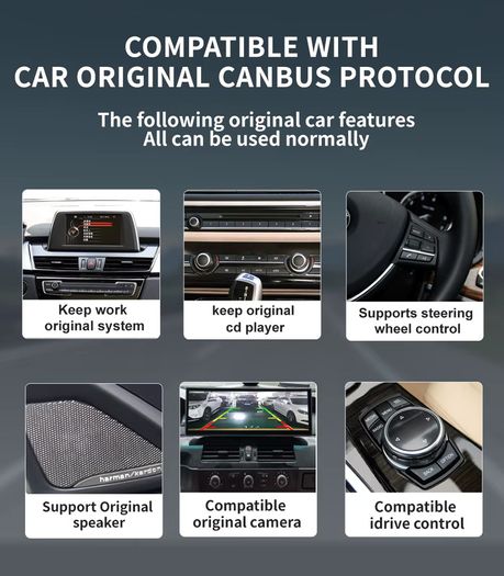 Car Radio Wireless CarPlay Android Auto Touch Screen For BMW 3 4 Series F30 F31 F32 F33 F34 F36 NBT EVO System with MirrorLink BT GPS Function Multimedia Display