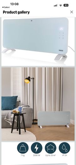 Electric heater (you can connect to your phone app and turn on or off when not at home)