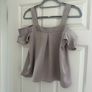 New Topshop Women's Silky Cold Shoulder Top - Size UK 8 Image 2