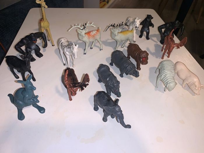 A collection of animal toys