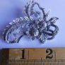 Vintage Rhodium Plated Marcasite Spray Brooch. Image 8