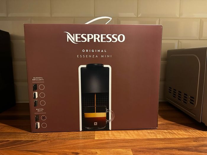Brand new Nespresso Essenza Mini Black (Matt) coffee machine - Original / Regular capsules.