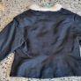 vintage black figured jacket fur collar Image 3