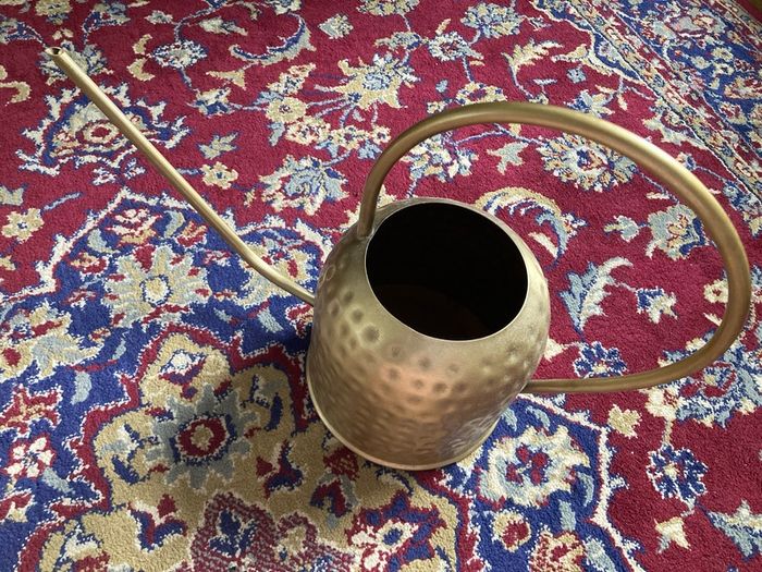Art deco brass coloured watering can