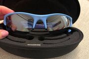 Oakley Flak Jacket XLJ Sunglasses- Light Blue/Navy
