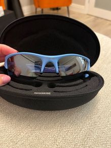 Oakley Flak Jacket XLJ Sunglasses- Light Blue/Navy