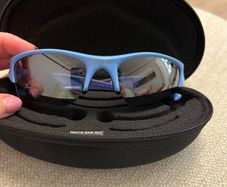 Oakley Flak Jacket XLJ Sunglasses- Light Blue/Navy